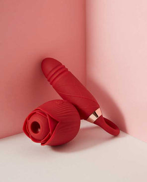 Dolce Vita Rose Clit Sucking Thrusting Vibrator